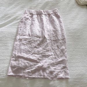 NWT J. Crew Light Pink Linen Skirt